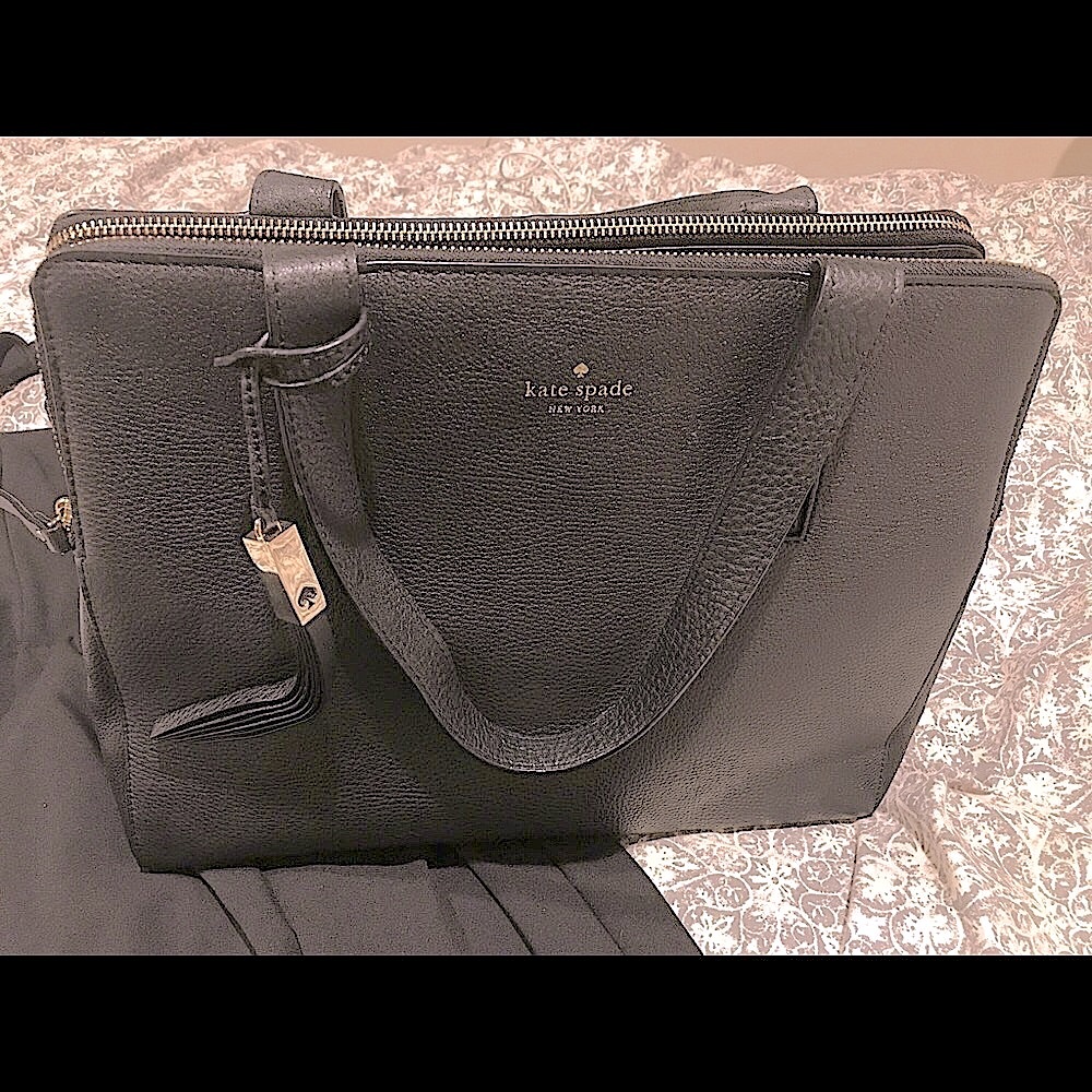 New Kate spade black leather bag